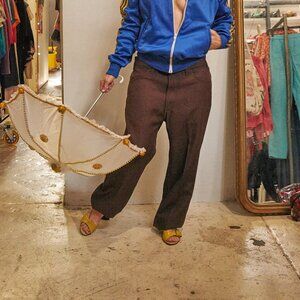 1970s Joseph Larose Yellow and Gold Sandals Heels Shoes